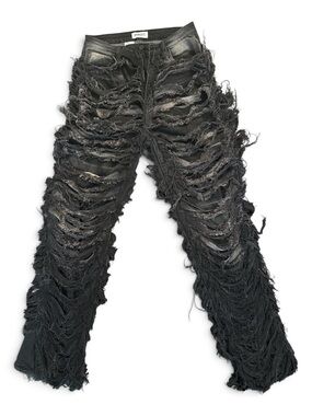 Aphrodite Black Ripped High-Rise Jeans